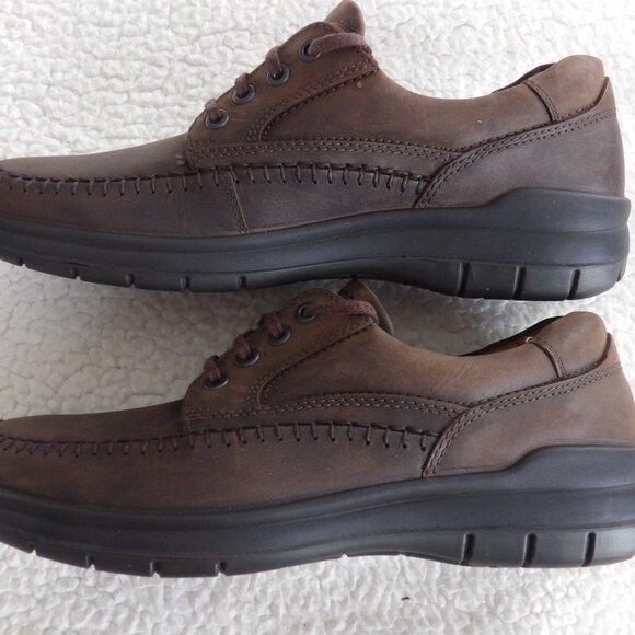 Ecco Seawalker NEW BROWN(Coffee) Oiled Leather Oxford Men\'s Shoes